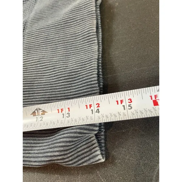 OFFLINE Aerie XS Main Squeeze Waffle Crop Top Gray Henley Long Sleeve Thumbholes - Image 9
