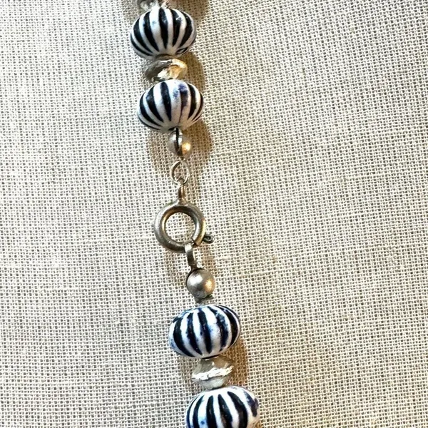 Blue beaded long necklace - Image 7