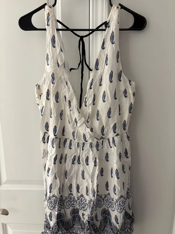 Paisley Print Dress White Size XL - Image 2