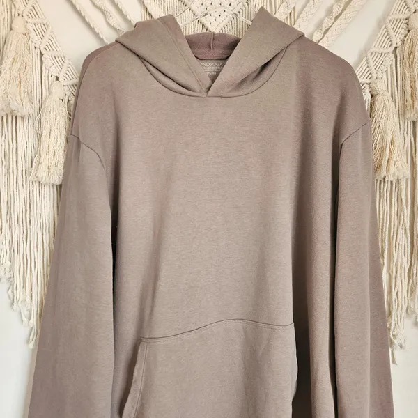 Beyond Yoga Womens Oyster Taupe Oversized Fleece Hoodie Sweatshirt 2XL NEW - Image 6