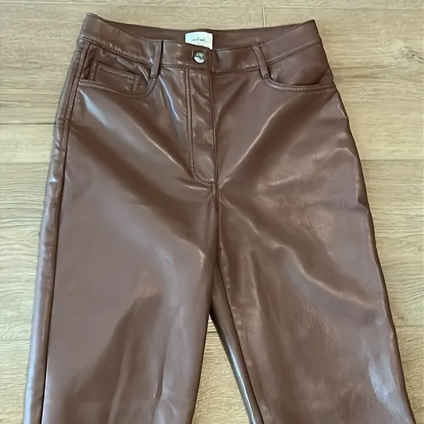 Aritzia faux leather trousers - Image 2