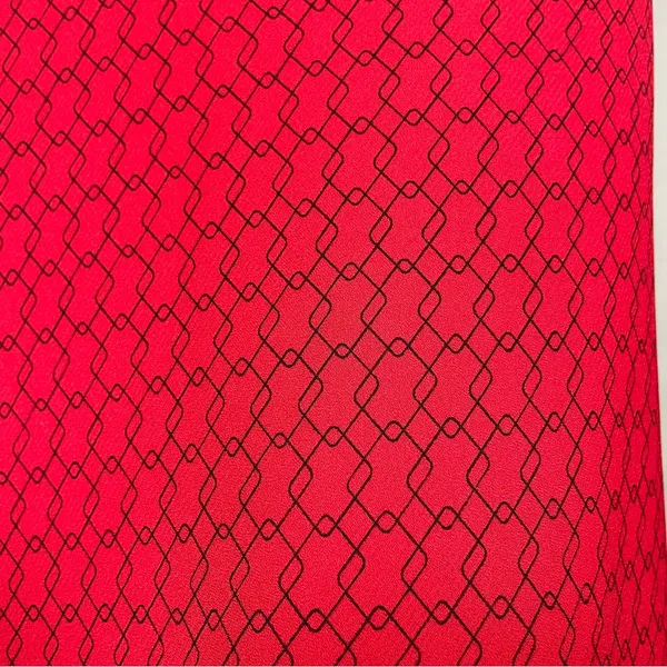Vintage 90s Dress Bias-Cut Geometric Pattern Sleeveless Women‎ Size 8 V-Neck - Image 10
