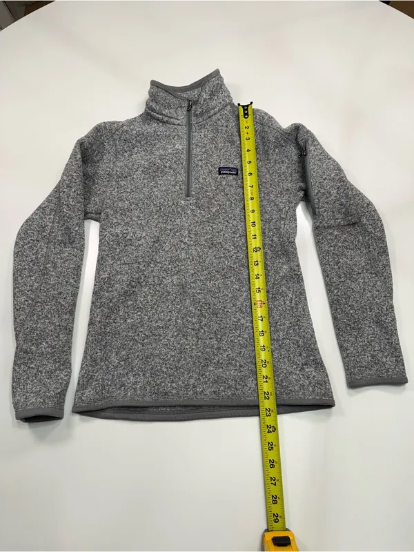 Patagonia Heather Gray 1/4-Zip Pullover Size XS - Image 3