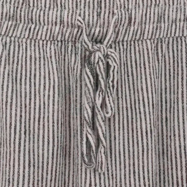 J Crew Striped Linen Blend Shorts Womens Size L Black White Coastal Beach Summer - Image 4