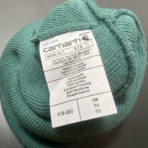 CARHARTT Knit Cuff Beanie In Turquoise - Image 3