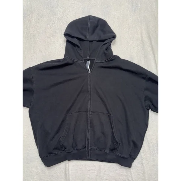 Skims Women's Black Full Zip Hoodie Sweatshirt Size 2XL - Image 2