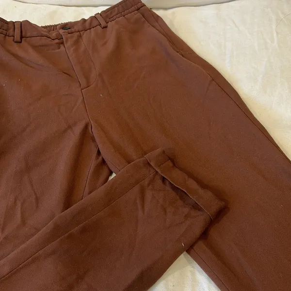 Zara Chocolate Brown Trouser Pant Size‎ Medium - Image 3