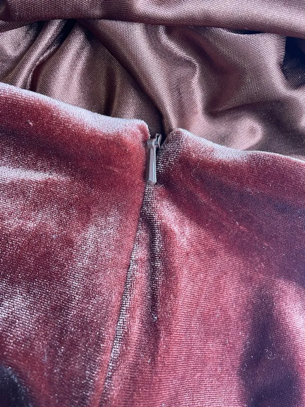 Revelry Micah Convertible Velvet Dress in Terracotta - Image 6