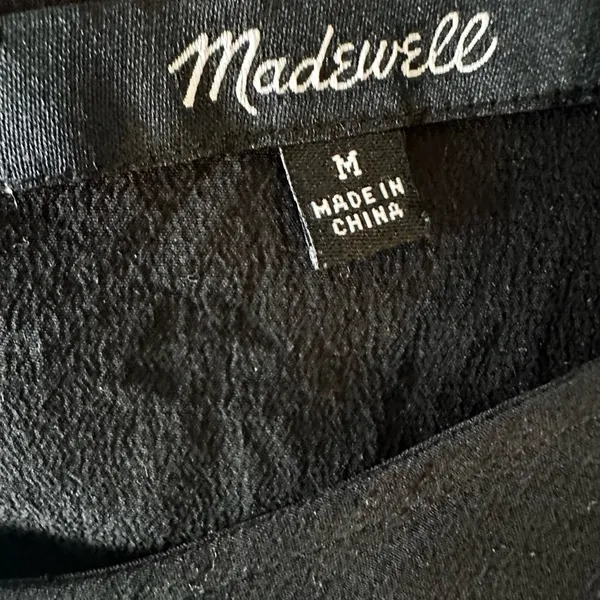 Madewell Black Asymmetrical Cut‎ Out Blouse whimsygoth gothcore romantic - Image 5