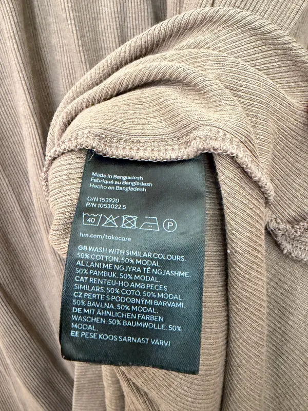 H&M Brown T-Shirt Maxi Dress (XXL) - Image 3