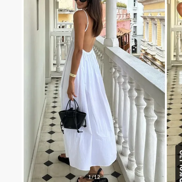 COMMENSE Coastal Cowgirl Open Back Long Dress Small NWT - Image 2