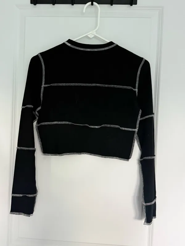 crop long sleeve Black - Image 2