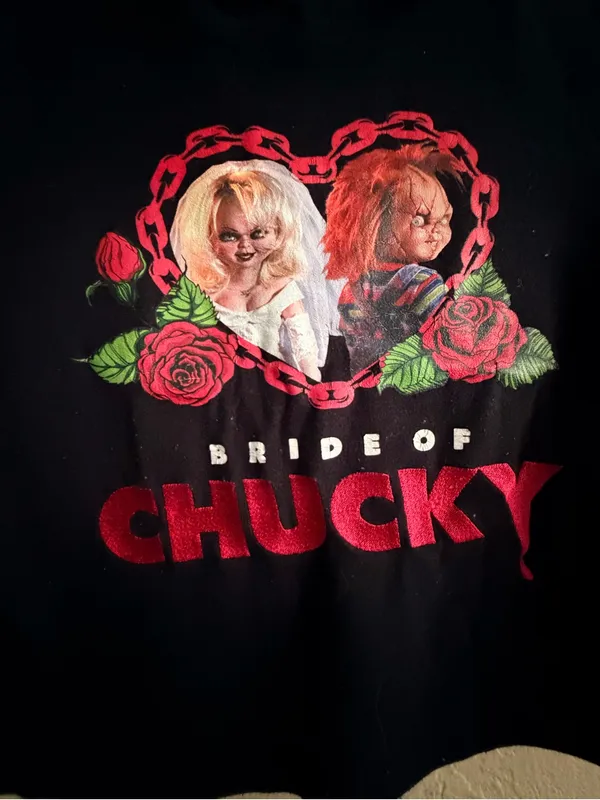 Black 'Bride of Chucky' Graphic Crop Tee - Image 3