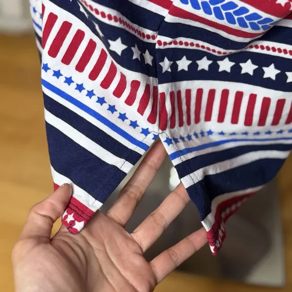 Alfred Dunner Patriotic Americana Top XL Red White Blue Nautical 4th Of July GUC - Image 12