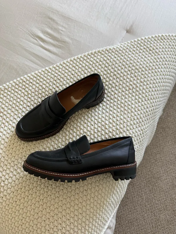 Madewell The Corinne Lugsole Loafers - black size 8 - Image 6
