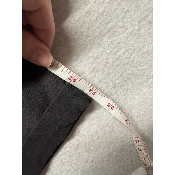 Lucy Women’s Black Leggings Side Zipper Size S 25” Inseam Cuffed Bottom Hem - Image 5