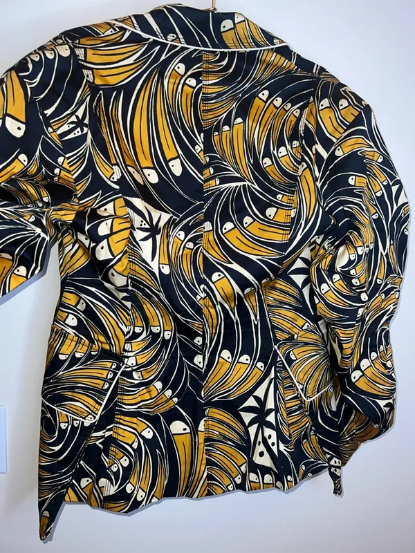 Farm Rio Toucan Spirals Blazer NWT Off White Tropical Print Jacket‎ S - Image 13