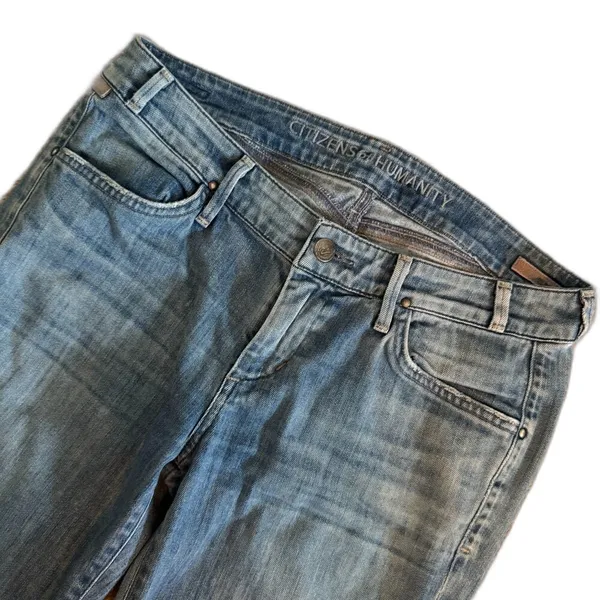 Citizens of Humanity | Boyd Uber Low Rise Rocker Flare Jeans Light Wash Size 27 - Image 2