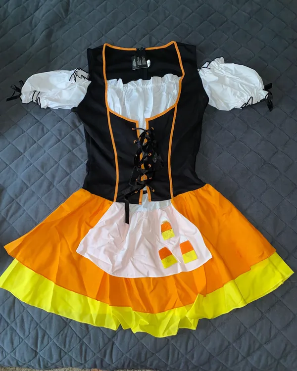 Candy Corn Witch Costume Orange Size M - Image 2