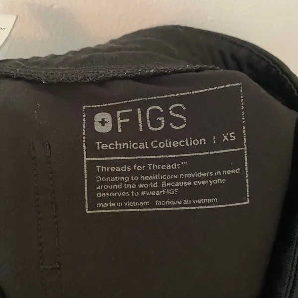 FIGS Black Zamora Jogger Scrub Pants Uniform Nurse Doctor Women's size XS - Image 2