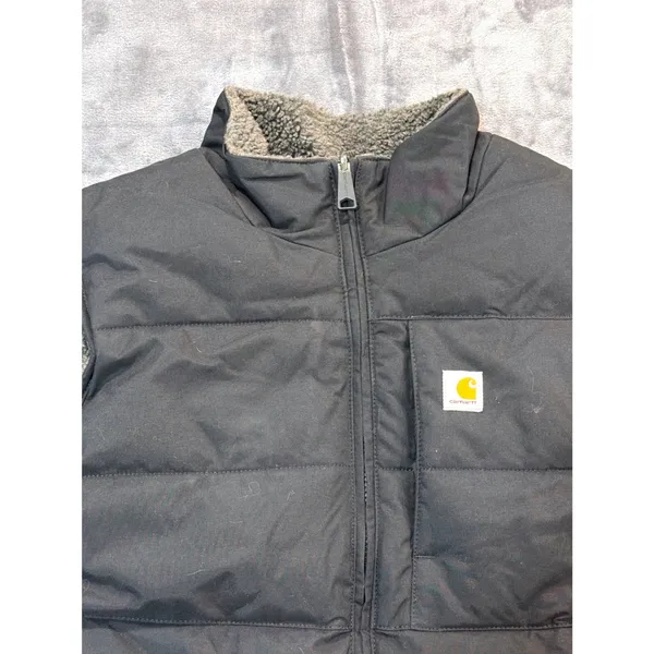 Carhartt Reversible Vest Womens Black Grey Sherpa Quilted OV5607-W XL - Image 10