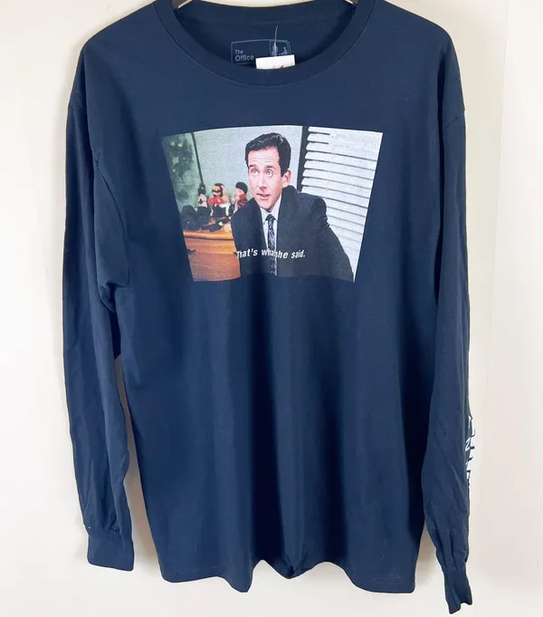 The Office “That’s What She Said” Long Sleeve Tee Black Universal Studios Size Large - Image 2
