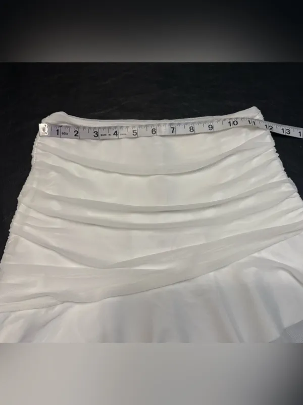 Princess Polly White Asymmetrical Lovell Ruffle Mini Skirt size 2 NWT - Image 8