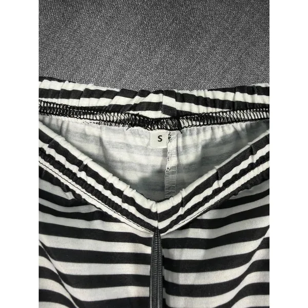 Black And White Striped Wide Leg Pants - Image 6