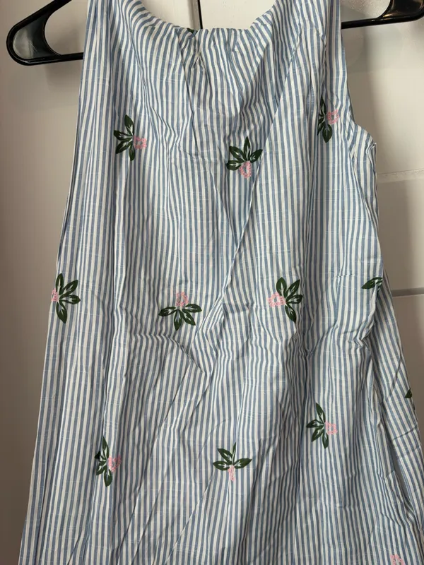 Tulip B Blue And White Striped Floral Dress Size Small New - Image 6