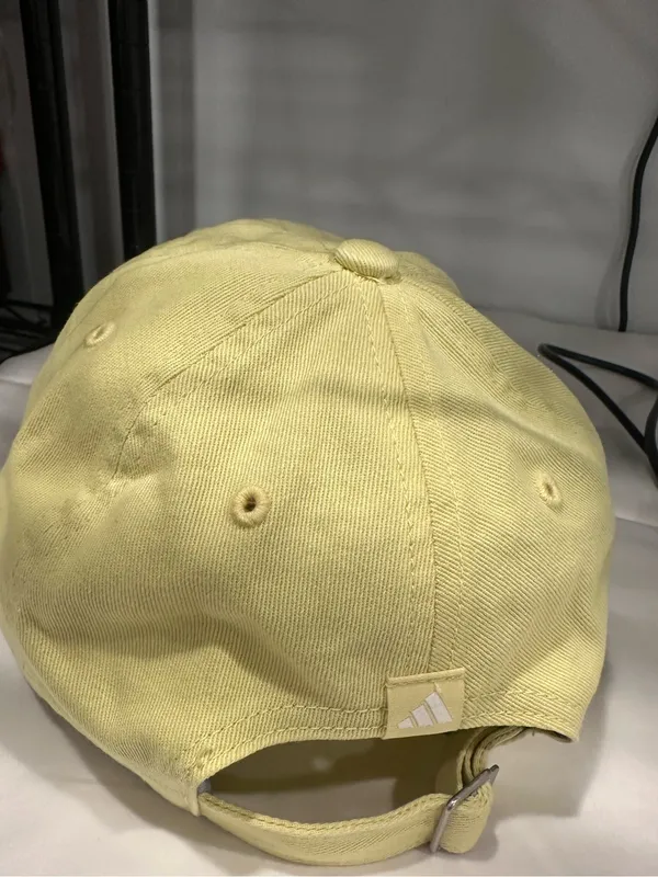 adidas Pale Yellow Baseball Cap with White Logo - Image 6