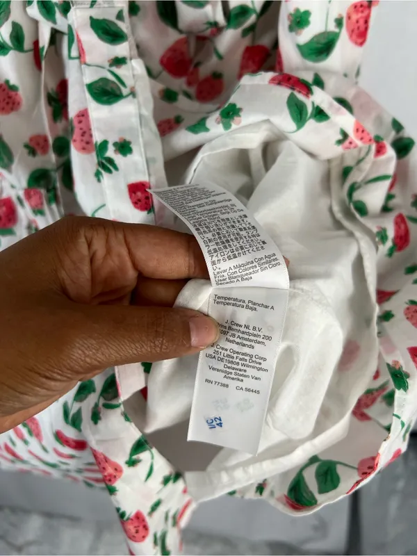 J.Crew Strawberry Print Collared Midi Dress Belted Size 10 - Image 10