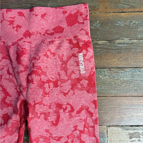 Gymshark Adapt Camo Seamless Leggings w Butt Scrunch in Red Camo ~ Size L 💚🍄 - Image 4