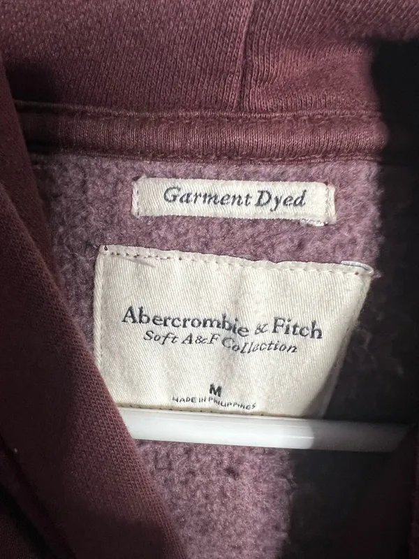 Abercrombie and Fitch Burgundy Hoodie Sweater Womens Medium - Image 3