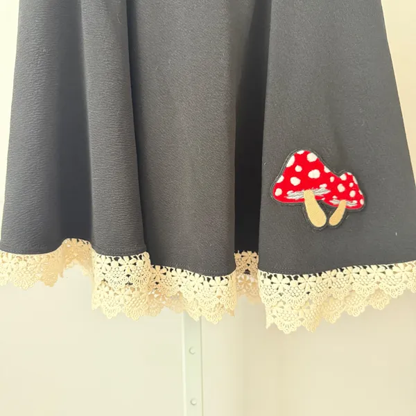 Hot Topic Midnight Hour sz S Mini‎ Mushroom Skirt Coquette - Image 3