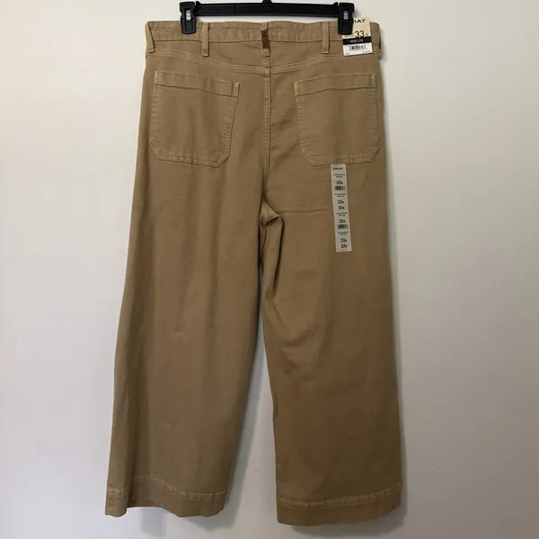Ariat Wide Leg Jeans 33R Ultra High Rise Countryside French Khaki Stretch NWT - Image 5