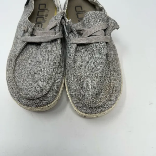 Hey Dude Grey Wendy Linen Slip-On Shoes Size Women’s 7 - Image 5