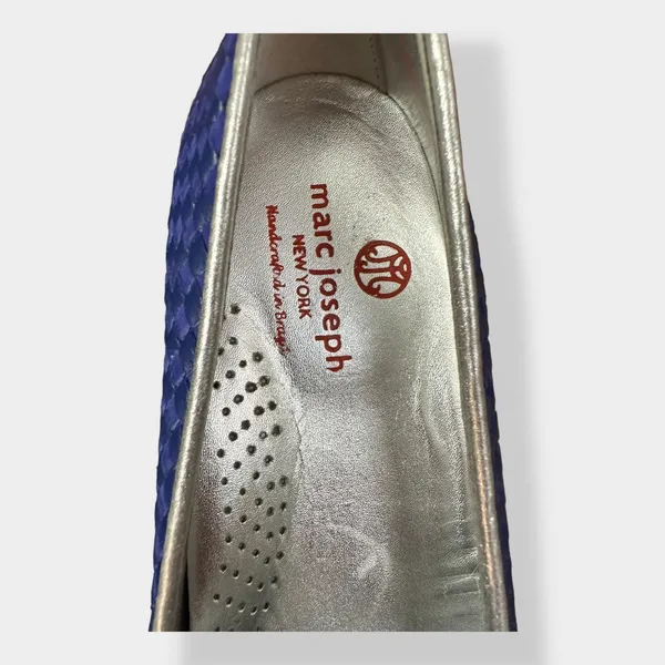 Marc Joseph New York Leather Columbus Flats‎ in Blue size 7.5 - Image 3