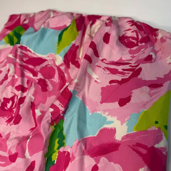 Lilly Pulitzer hot Pink first impression Floral rose Strapless Mini Dress size 4 - Image 3