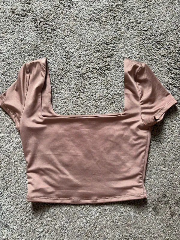 Workshop brown square neck top - Image 2