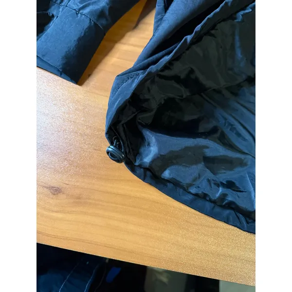 In Front Windbreaker Jacket Women's Size 2XL Black Hooded Single Breasted - Image 13