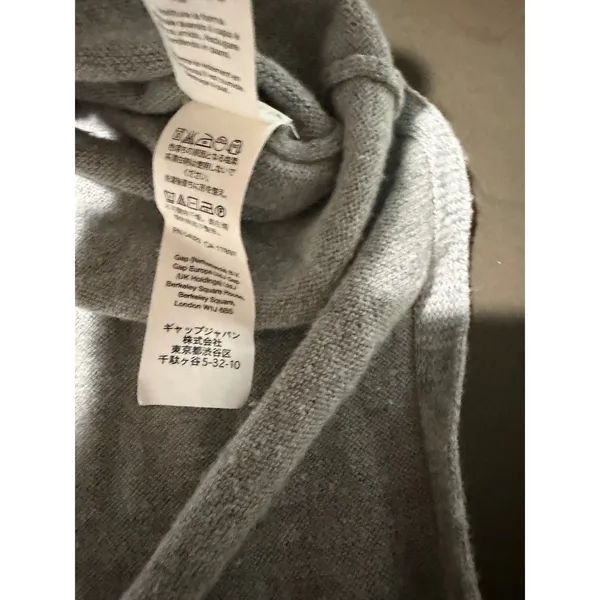 Gap Women's Gray Crew Neck Long Sleeve Cotton Viscose Blend Sweater Size L - Image 9