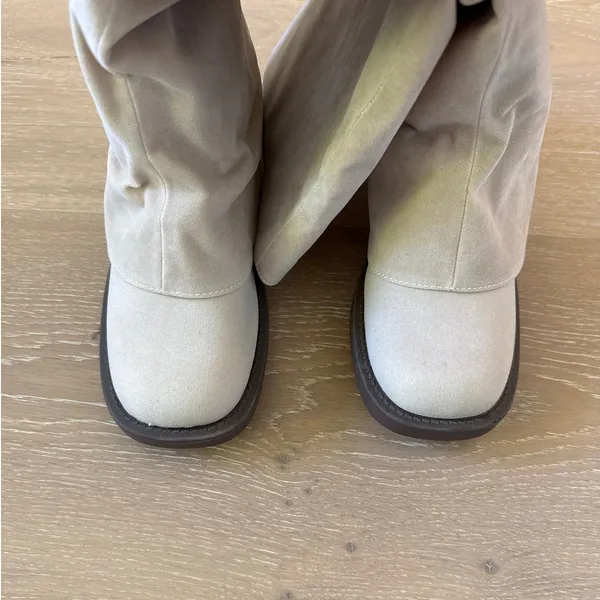 White Fox Tinashe Knee High Boots Size US 6 in Sand Tan - Image 5