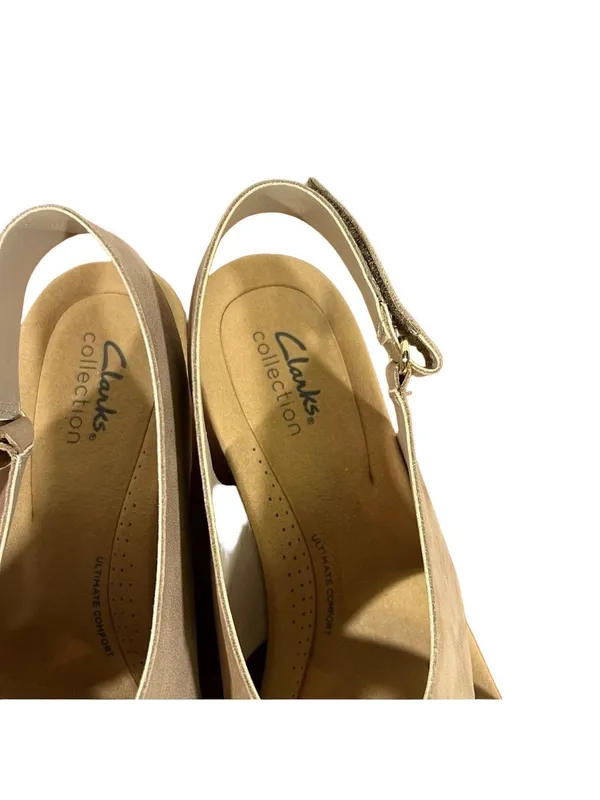 Clarks Annadel Eirwyn Wedge Leather Women's Sandal Size 10W #495 - Image 5