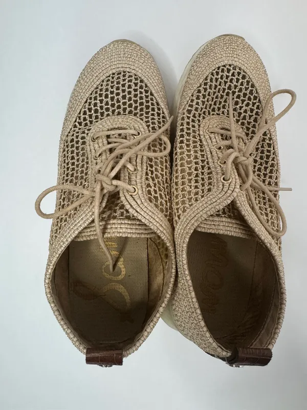 Sam Edelman Delma Beige Sneakers Size 8.5 - Image 3
