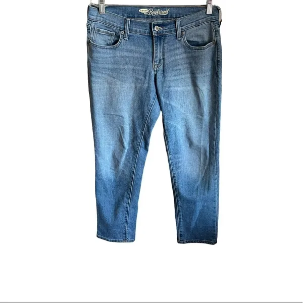 Old‎ Navy Boyfriend Glacier Cropped Denim Jeans - Image 2