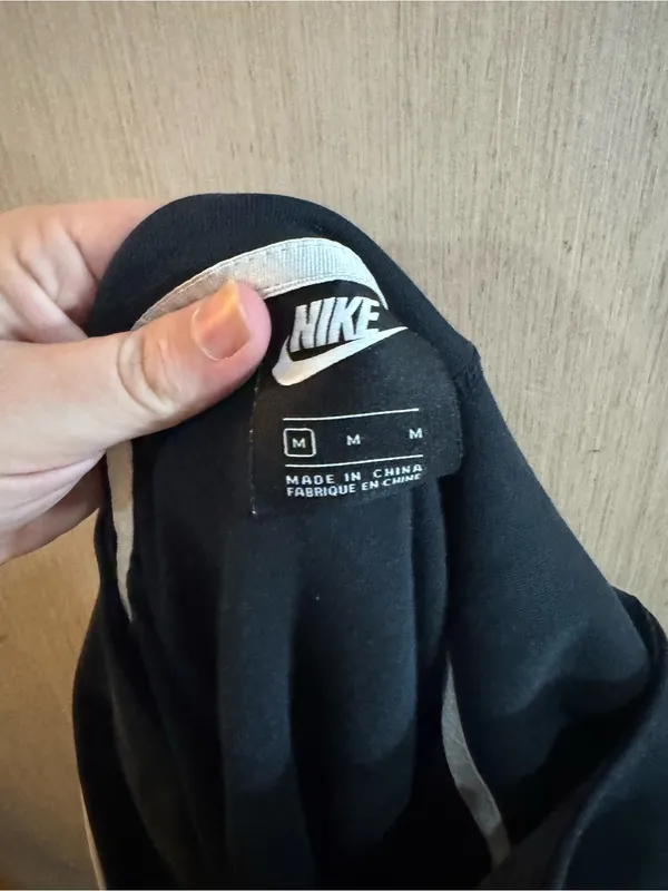 Women’s Nike Tech Black Full-Zip Hoodie with White Accents Size Medium - Image 3
