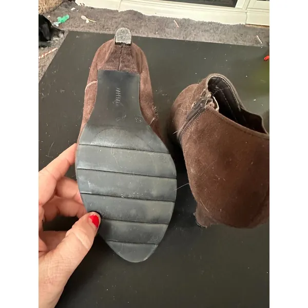 X-Appeal Brown‎ Heeled Booties in 8 - Image 2