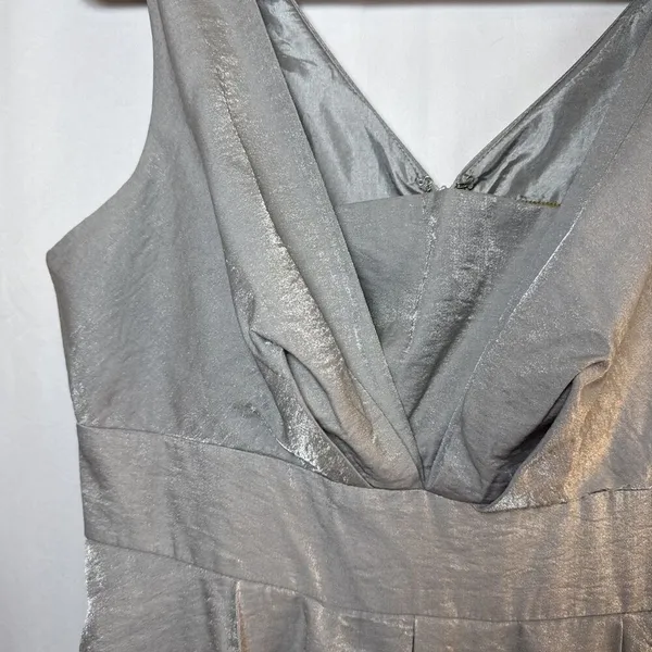 Midnight Velvet Silver Sleeveless MIDI Dress Preowned Size 12 - Image 5