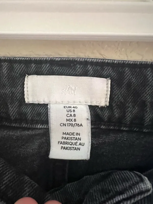 H&M Black Jeans High-Waisted Wide-Leg - Image 2