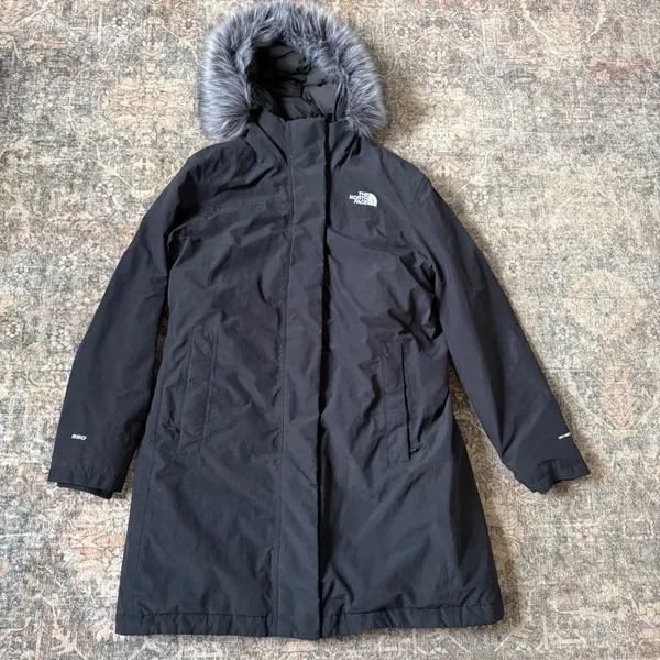 $400 The North Face Womens Arctic Parka Black 550 Down Jacket XL NF0A4R2V - Image 2
